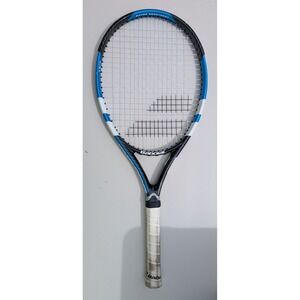 Babolat Drive Max 110 Tennis Racket Blue Black White Oversize 4 3/8 Grip CRACKED